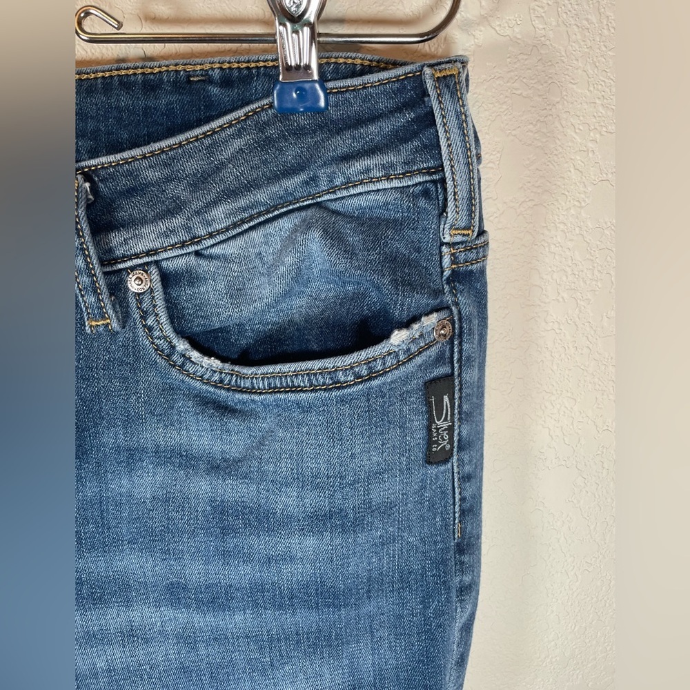 Silver Jeans Avery Blue Straight Leg Women's Jeans - Picture 4 of 9